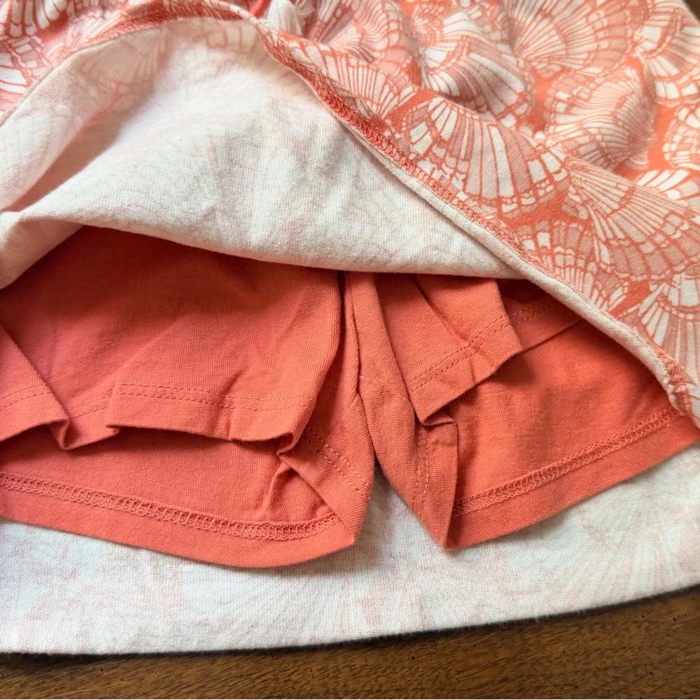 Coral shell skort